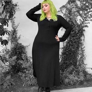 FOXBLOOD BLACK FIONA HENLEY THUMB HOLE DRESS SIZE XL — DISCONTINUED